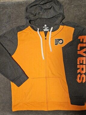 NHL XL Fanatics Philadelphia Flyers Orange and Gray Hoodie